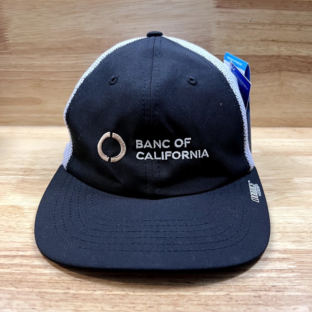 Blanc Of California Hat Cap Mesh Strap Back Black White Paramount Trucker